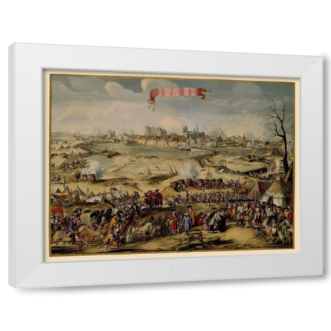 Wismar Siege Mecklenburg Germany - DeHooghe 1675 White Modern Wood Framed Art Print by De Hooghe