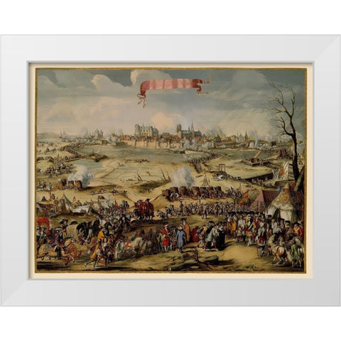 Wismar Siege Mecklenburg Germany - DeHooghe 1675 White Modern Wood Framed Art Print by De Hooghe