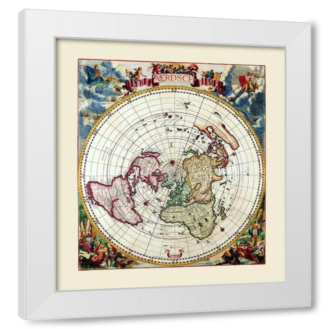 World White Modern Wood Framed Art Print by Unknown