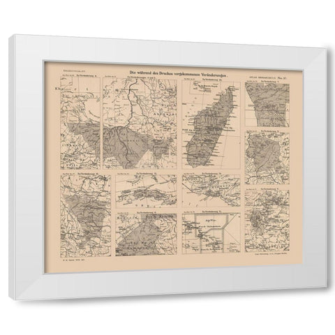 Changes in World - Streit 1913 White Modern Wood Framed Art Print by Streit