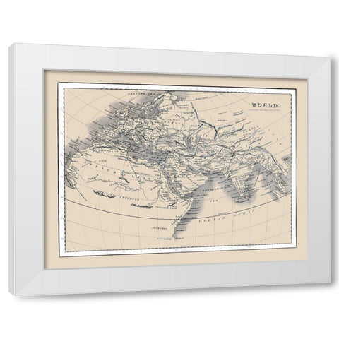 Ancient World - Oxford 1828 White Modern Wood Framed Art Print by Oxford