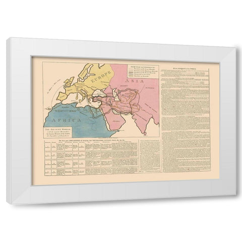 Europe Asia Africa Ancient World - Le Sage 1801 White Modern Wood Framed Art Print by Le Sage