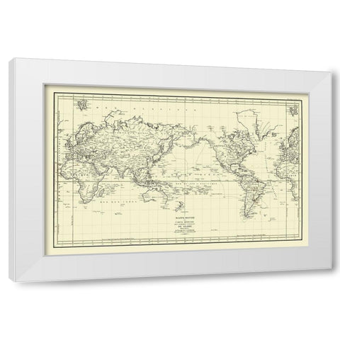 La Perouse Australia Expedition - 1785 White Modern Wood Framed Art Print by Unknown