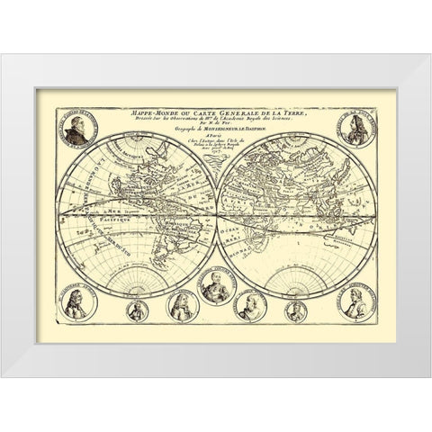 General World - Dauphin 1717 White Modern Wood Framed Art Print by Dauphin