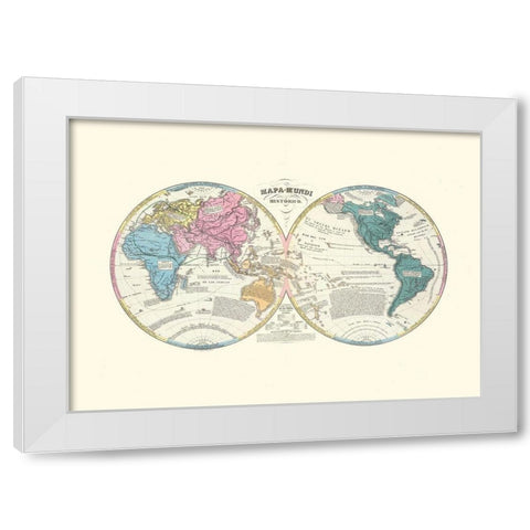 World White Modern Wood Framed Art Print by Unknown