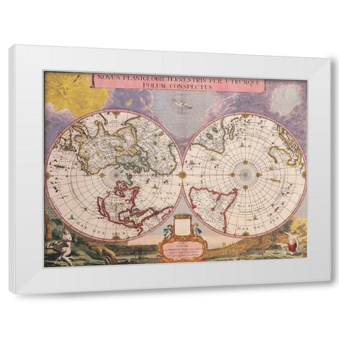 World - Valck White Modern Wood Framed Art Print by Valck