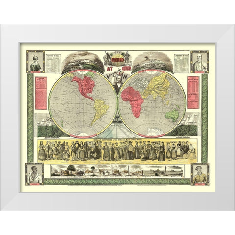 World One View - Phelps 1847 White Modern Wood Framed Art Print by Phelps