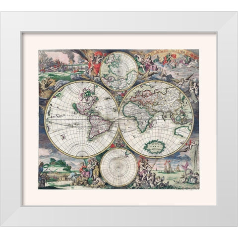 Western Eastern Hemispheres - Shagen White Modern Wood Framed Art Print by Shagen