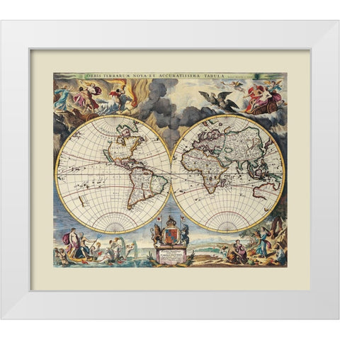 World - Loon White Modern Wood Framed Art Print by Loon