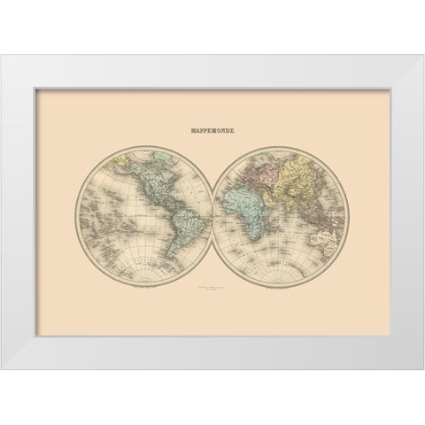 World - Migeon White Modern Wood Framed Art Print by Migeon