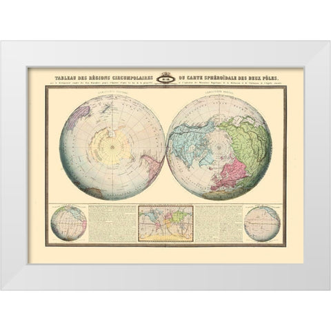 Polar Regions White Modern Wood Framed Art Print by Unknown