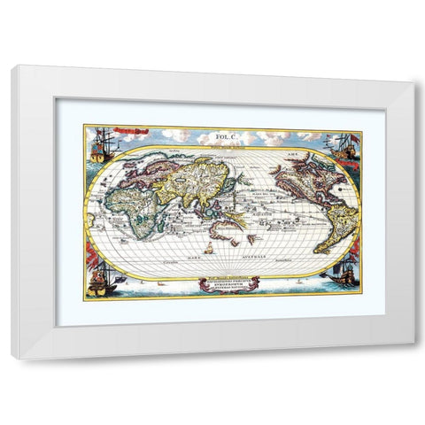 European Principal Navigations White Modern Wood Framed Art Print by Unknown