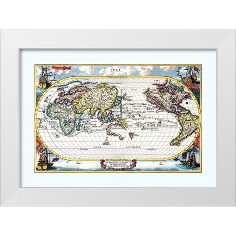 European Principal Navigations White Modern Wood Framed Art Print by Unknown