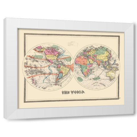 World White Modern Wood Framed Art Print by Unknown
