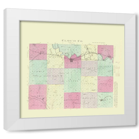 Cloud Kansas - Everts 1887 White Modern Wood Framed Art Print by Everts