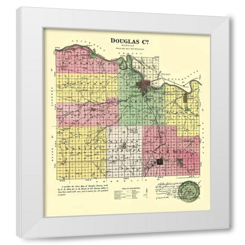 Doniphan Kansas - Everts 1887 White Modern Wood Framed Art Print by Everts