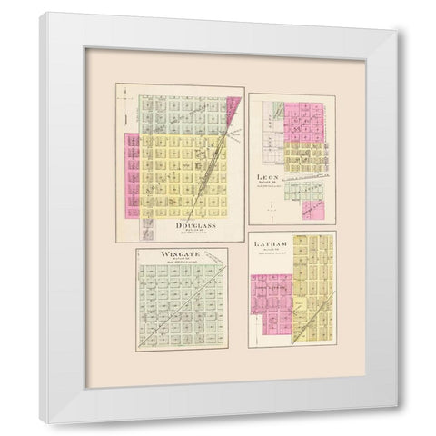 Douglass, Leon, Latham, Wingate Kansas White Modern Wood Framed Art Print by Everts