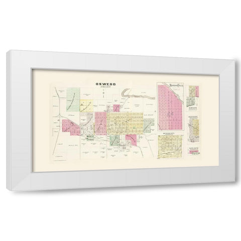 Labette, Woodson, Pottawatomie Kansas - Everts White Modern Wood Framed Art Print by Everts
