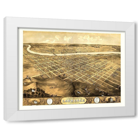 Lawrence Kansas - Ruger 1869  White Modern Wood Framed Art Print by Ruger