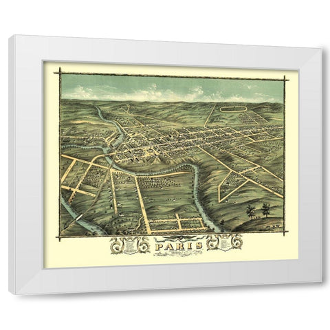 Paris Kentucky - Ruger 1870 White Modern Wood Framed Art Print by Ruger