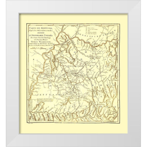 Kentucky - Filson 1785 White Modern Wood Framed Art Print by Filson
