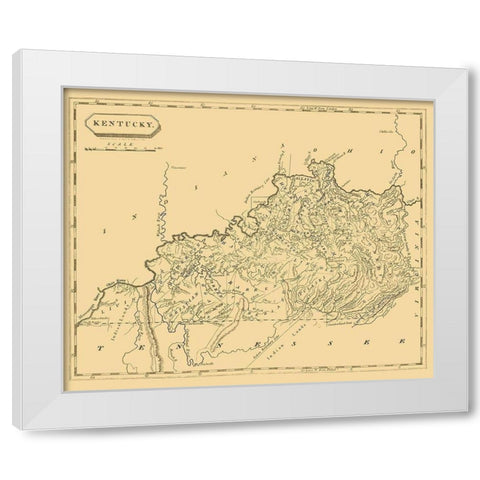Kentucky - Conrad 1804 White Modern Wood Framed Art Print by Conrad