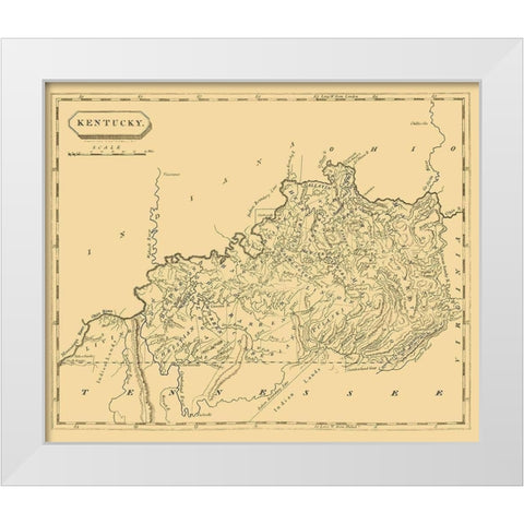 Kentucky - Conrad 1804 White Modern Wood Framed Art Print by Conrad