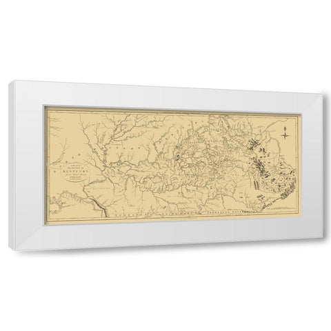 Kentucky - Debrett 1795 White Modern Wood Framed Art Print by Debrett