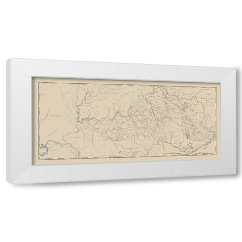 Kentucky Barker 1793  White Modern Wood Framed Art Print by Barker