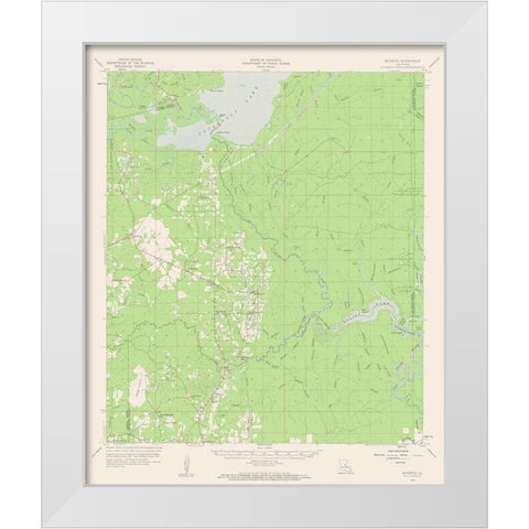 Buckeye Louisiana Quad - USGS 1959 White Modern Wood Framed Art Print by USGS