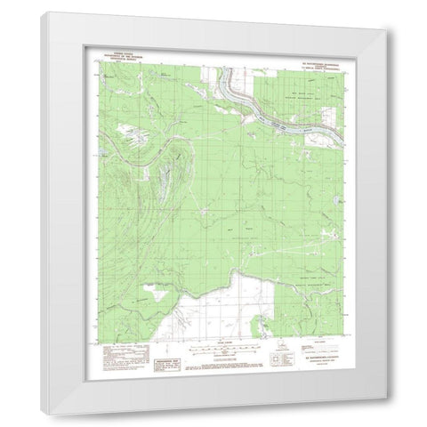 Ile Natchitoches Louisiana Quad - USGS 1982 White Modern Wood Framed Art Print by USGS