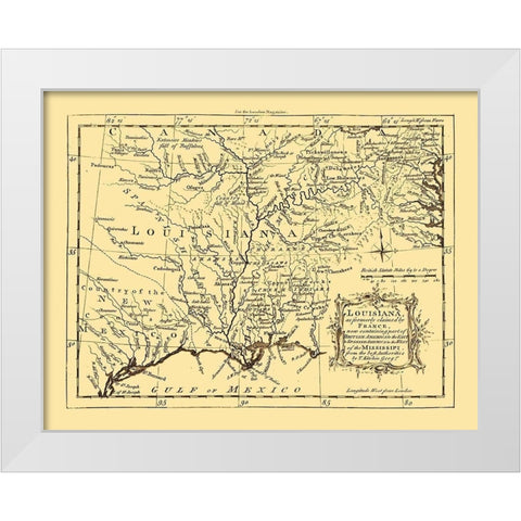 Louisiana - Kitchin 1765  White Modern Wood Framed Art Print by Kitchin