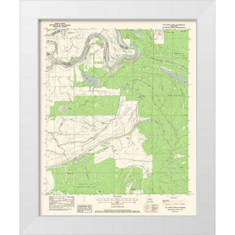 Lac Sainte Agnes Louisiana Quad - USGS 1982 White Modern Wood Framed Art Print by USGS