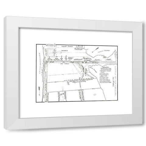 Battle of New Orleans  Louisiana Jan 8th 1814 White Modern Wood Framed Art Print by Unknown