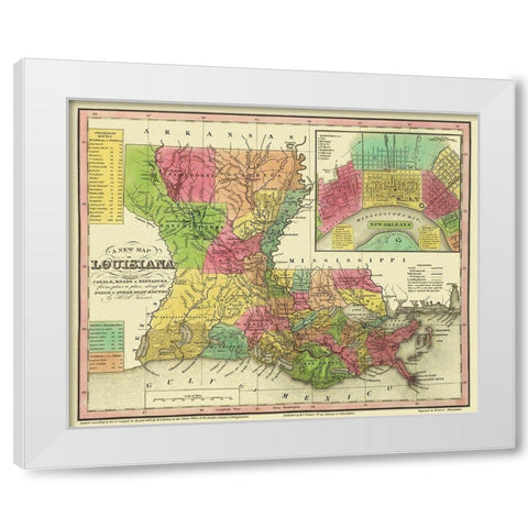 Louisiana - Tanner 1833 White Modern Wood Framed Art Print by Tanner