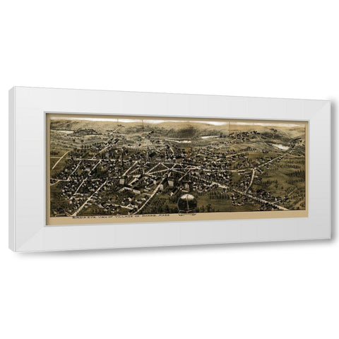 Barre Massachusetts -1890 White Modern Wood Framed Art Print by Unknown