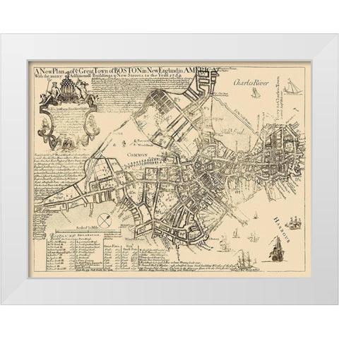 Boston Massachusetts - William Price 1769 White Modern Wood Framed Art Print by William Price