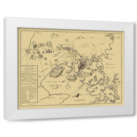 Boston Massachusetts - Hall 1775 White Modern Wood Framed Art Print by Hall