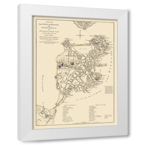 Boston Massachusetts - His Majestys Corps 1775 White Modern Wood Framed Art Print by His Majestys Corps