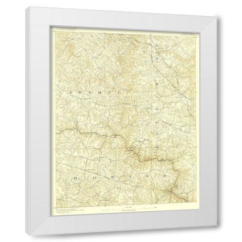 Ellicott Maryland Quad - USGS 1890 White Modern Wood Framed Art Print by USGS