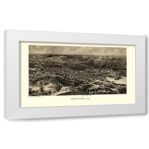 Hopedale Massachusetts - Poole 1899  White Modern Wood Framed Art Print by Poole