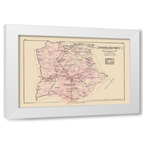 Anne Arundel 4th District Maryland Landowner White Modern Wood Framed Art Print by Hopkins