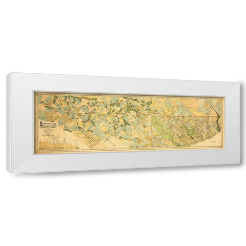 Baltimore and Ohio Railroad Metro Branch 1890 White Modern Wood Framed Art Print by Fava