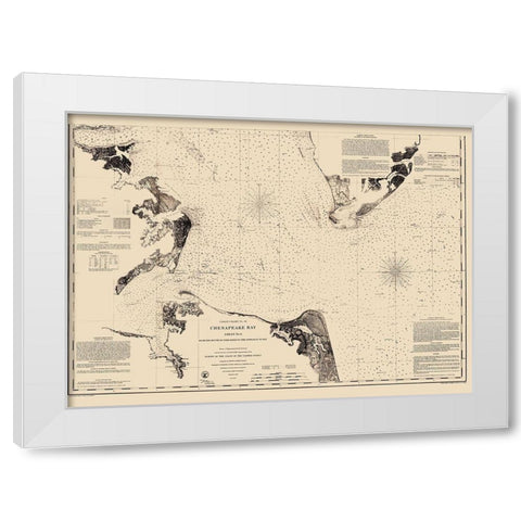 Chesapeake Bay - Fairfax 1863 White Modern Wood Framed Art Print by Fairfax