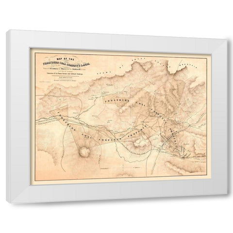 Frostburg Maryland - Atkinson 1860   White Modern Wood Framed Art Print by Atkinson