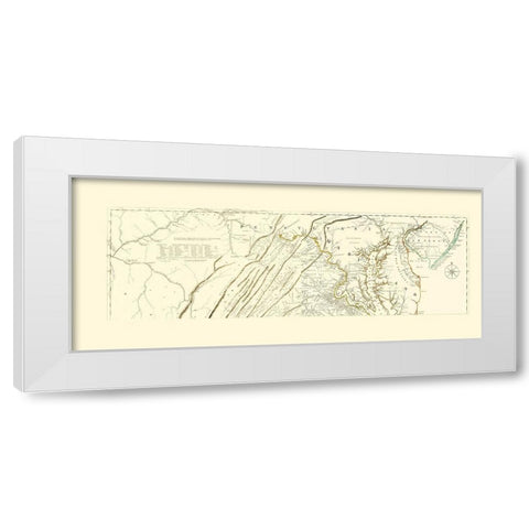Northern Maryland (Map 1 of 2) - Jefferys 1776 White Modern Wood Framed Art Print by Jefferys