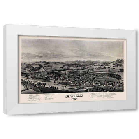 Dixfield Maine -1896 White Modern Wood Framed Art Print by Unknown