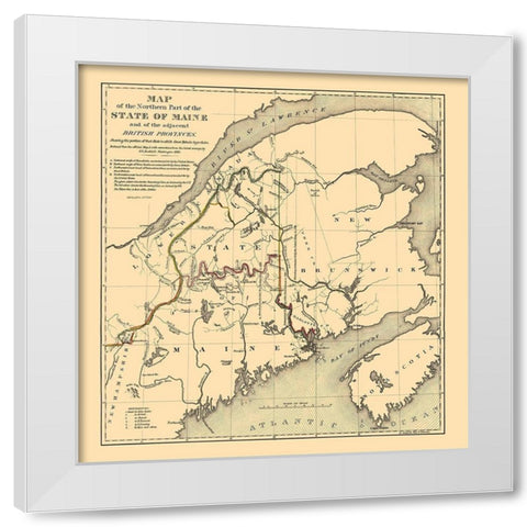 Maine Northern - Hoen 1830 White Modern Wood Framed Art Print by Hoen