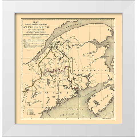 Maine Northern - Hoen 1830 White Modern Wood Framed Art Print by Hoen