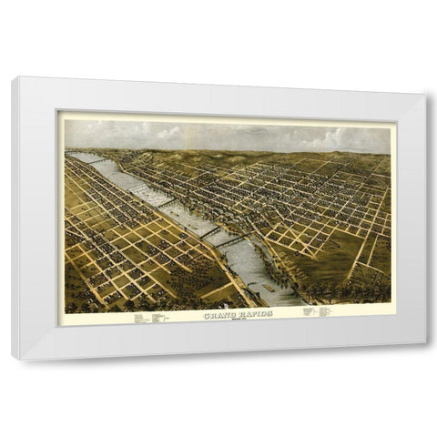 Grand Rapids Michigan - Ruger 1868 White Modern Wood Framed Art Print by Ruger